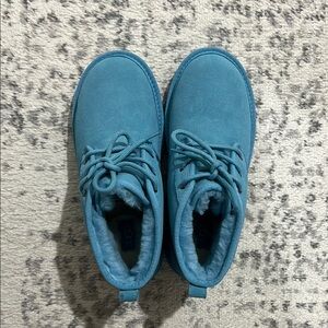 UGG Neumel Teal Suede Lace-Up Boots